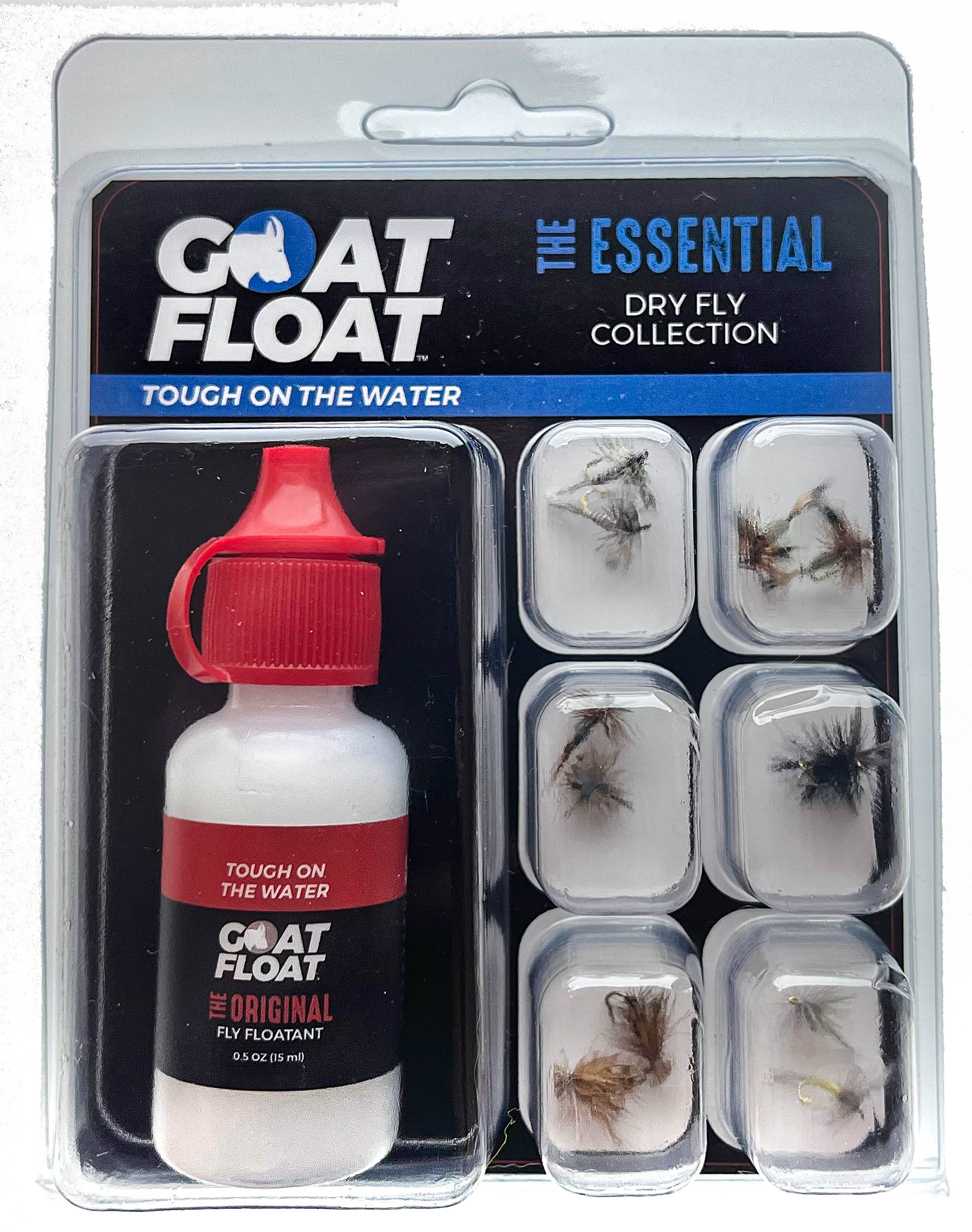 The Essential Dry Fly Collection - 12 Goat Float Flies, 5X Leader, & The  Original Dry Fly Floatant Included